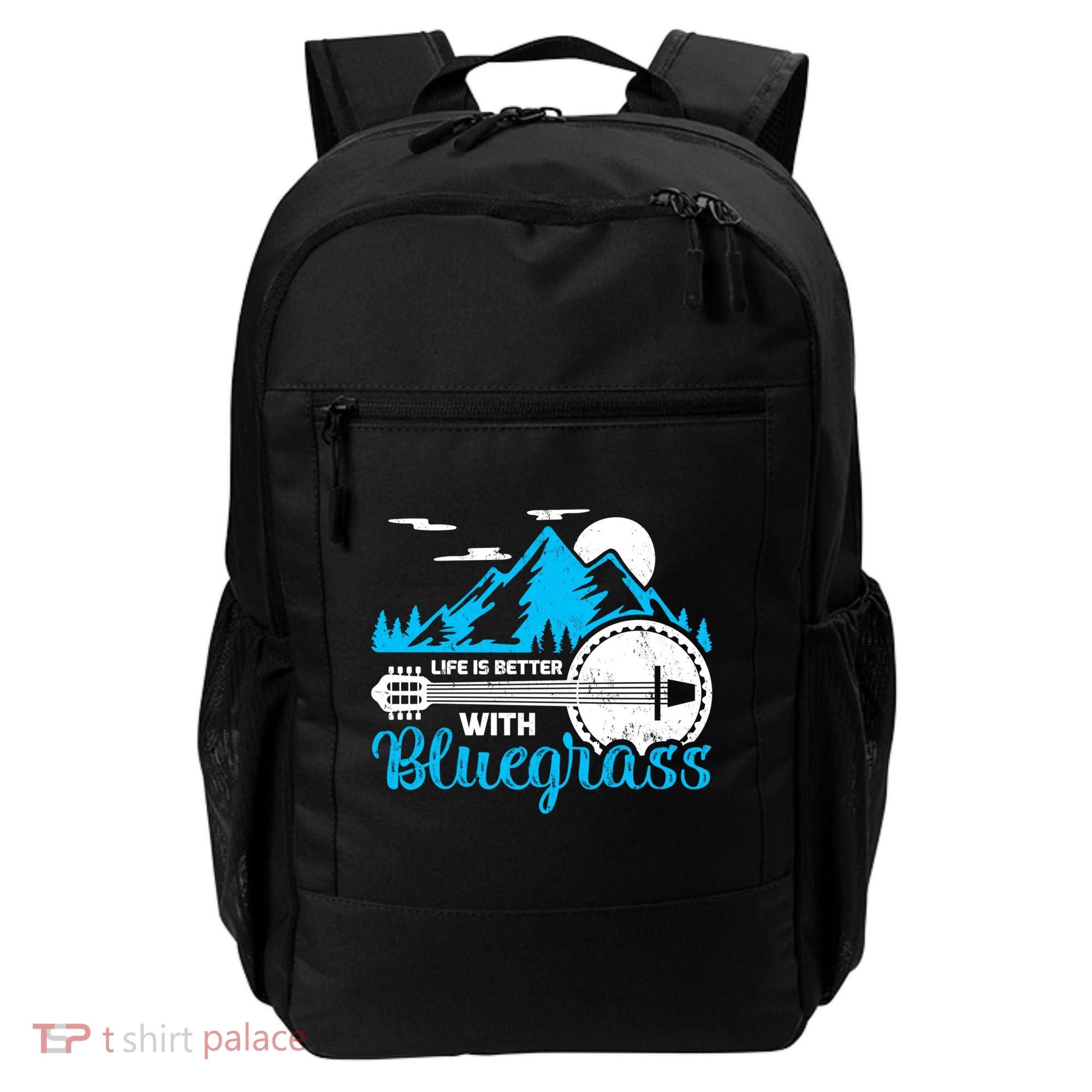 Retro Mountain Banjo Life Is Better With Bluegrass Gift Backpack