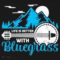 Retro Mountain Banjo Life Is Better With Bluegrass Gift Bucket Hat thumb 4