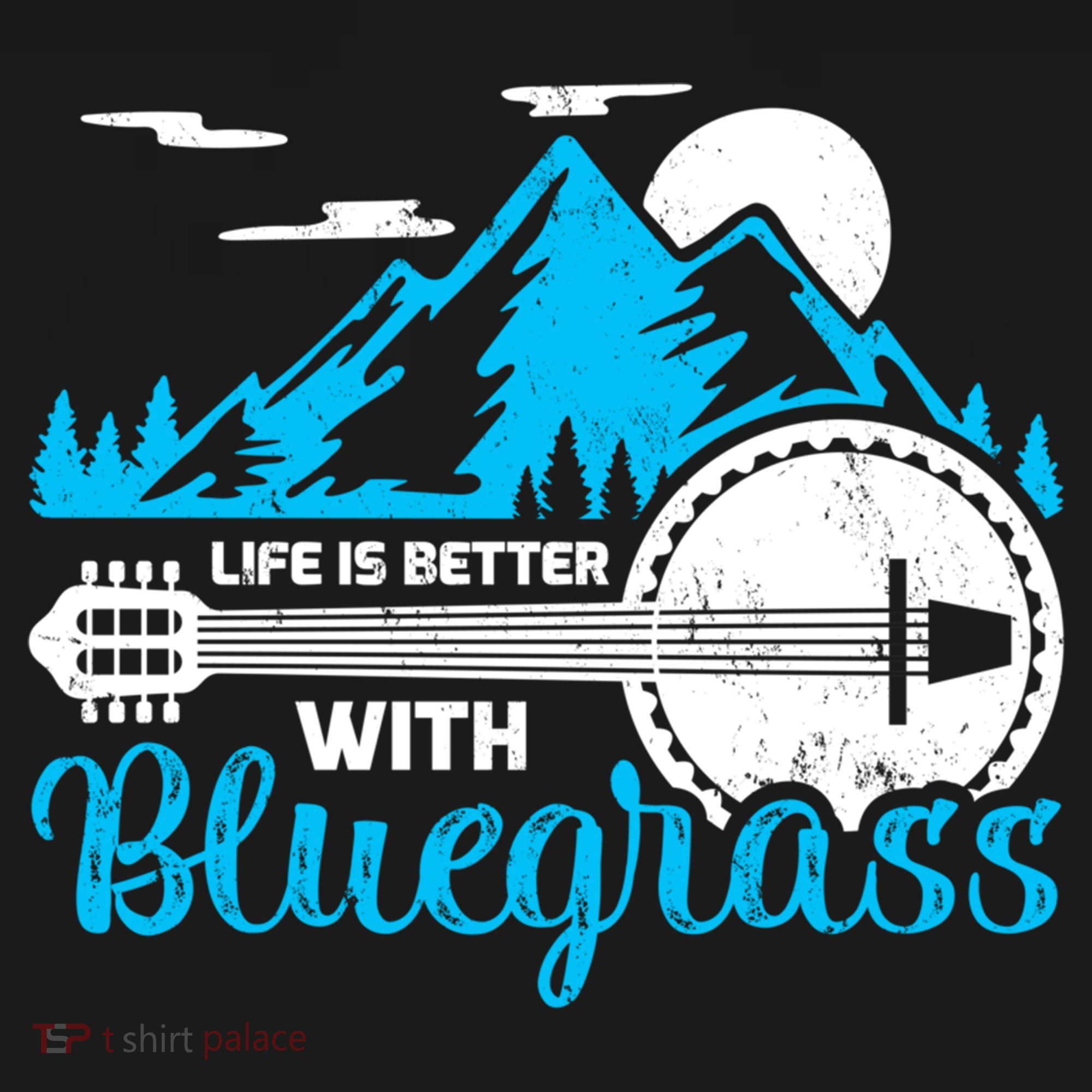 Retro Mountain Banjo Life Is Better With Bluegrass Gift Bucket Hat