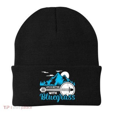 Retro Mountain Banjo Life Is Better With Bluegrass Gift Beanie