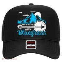 Retro Mountain Banjo Life Is Better With Bluegrass Gift Hat thumb 0
