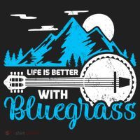 Retro Mountain Banjo Life Is Better With Bluegrass Gift Golf Towel thumb 3