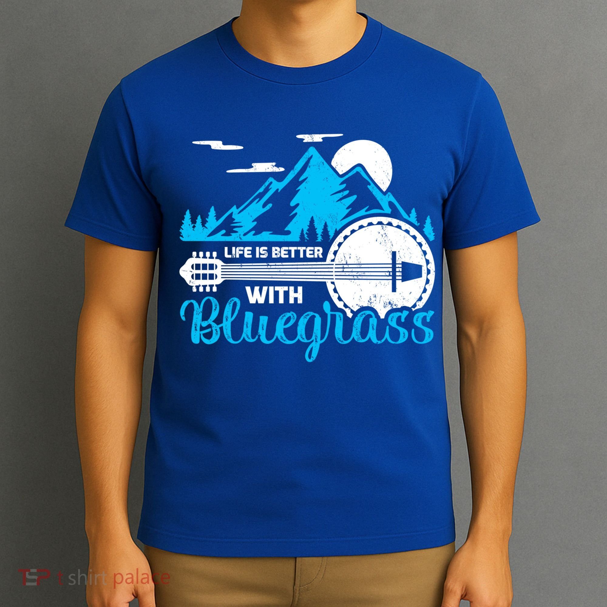 Retro Mountain Banjo Life Is Better With Bluegrass Gift T-Shirt