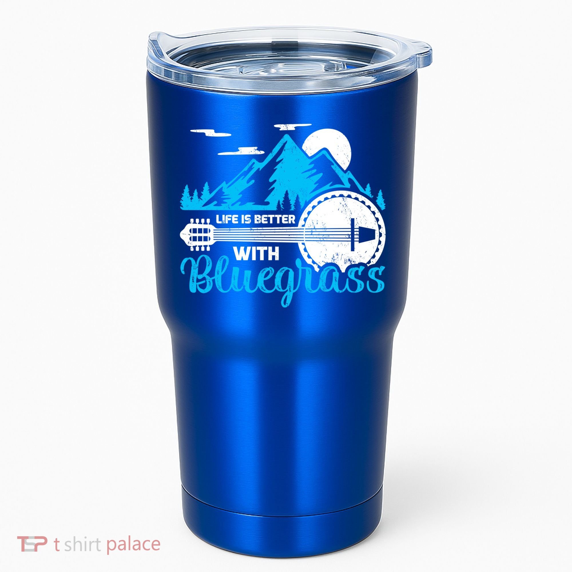 Retro Mountain Banjo Life Is Better With Bluegrass Gift Tumbler