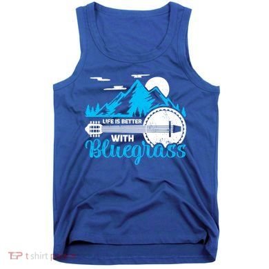 Retro Mountain Banjo Life Is Better With Bluegrass Gift Tank Top