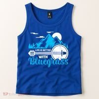 Retro Mountain Banjo Life Is Better With Bluegrass Gift Tank Top thumb 2