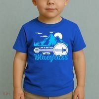 Retro Mountain Banjo Life Is Better With Bluegrass Gift Toddler T-Shirt thumb 2