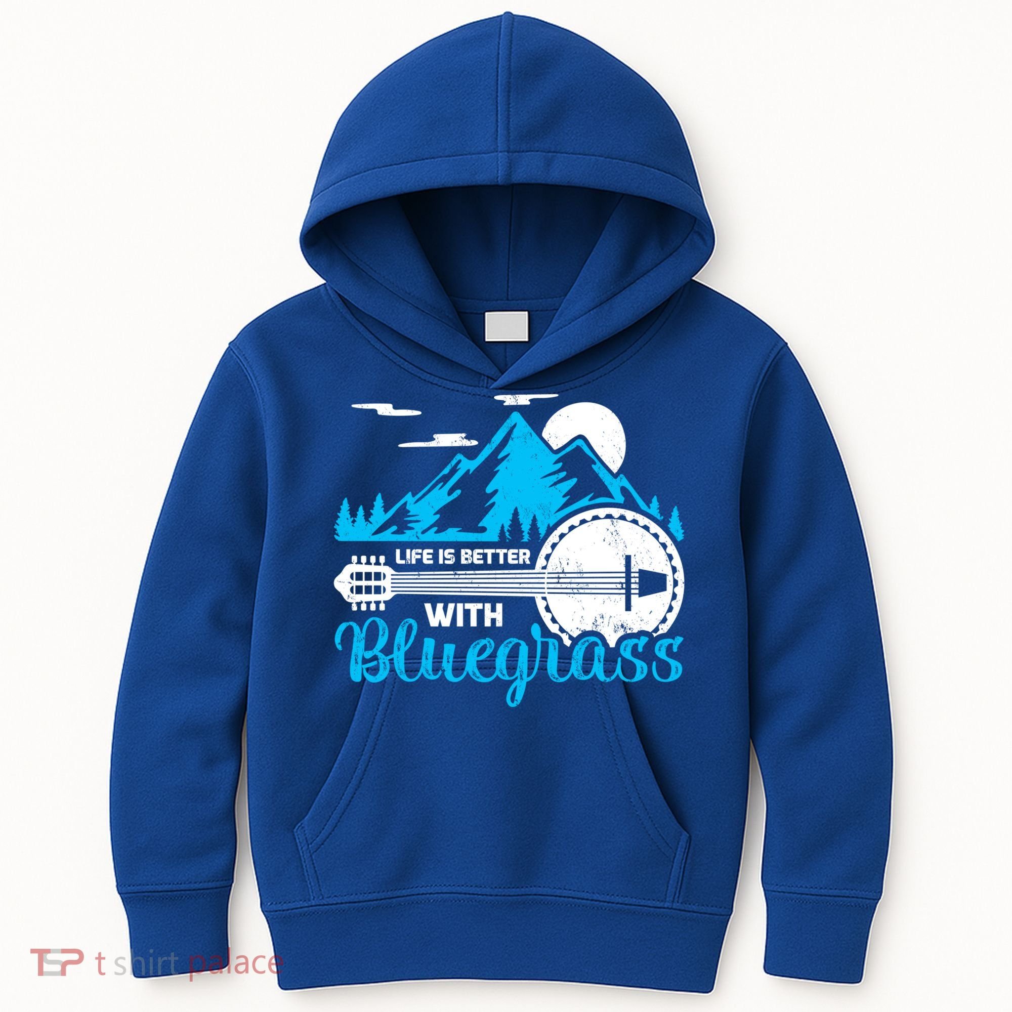 Retro Mountain Banjo Life Is Better With Bluegrass Gift Kids Hoodie