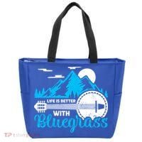 Retro Mountain Banjo Life Is Better With Bluegrass Gift Tote Bag thumb 0