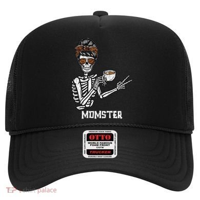 Retro Messy Bun Skeleton Ing Coffee Momster Mama Mom Great Gift Hat