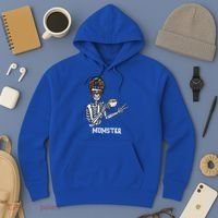 Retro Messy Bun Skeleton Ing Coffee Momster Mama Mom Great Gift Hoodie thumb 3