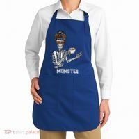 Retro Messy Bun Skeleton Ing Coffee Momster Mama Mom Great Gift Apron thumb 2