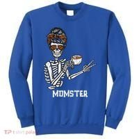 Retro Messy Bun Skeleton Ing Coffee Momster Mama Mom Great Gift Sweatshirt thumb 0