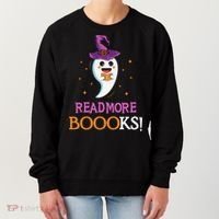 Read More Books Boo Halloween Costume Reading Lover Ghost Gift Women's Sweatshirt thumb 0
