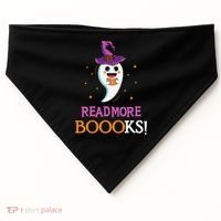 Read More Books Boo Halloween Costume Reading Lover Ghost Gift USA-Made Doggie Bandana thumb 0