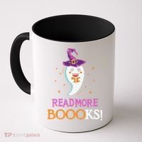 Read More Books Boo Halloween Costume Reading Lover Ghost Gift Coffee Mug thumb 0