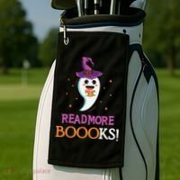Read More Books Boo Halloween Costume Reading Lover Ghost Gift Golf Towel thumb 2