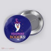 Read More Books Boo Halloween Costume Reading Lover Ghost Gift Button thumb 0