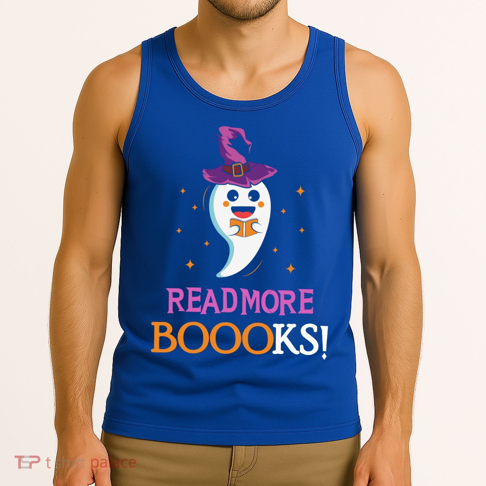 Read More Books Boo Halloween Costume Reading Lover Ghost Gift Tank Top