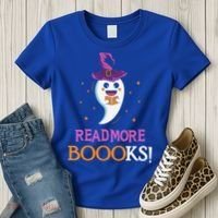 Read More Books Boo Halloween Costume Reading Lover Ghost Gift Women's T-Shirt thumb 3