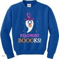 Read More Books Boo Halloween Costume Reading Lover Ghost Gift Kids Sweatshirt thumb 0