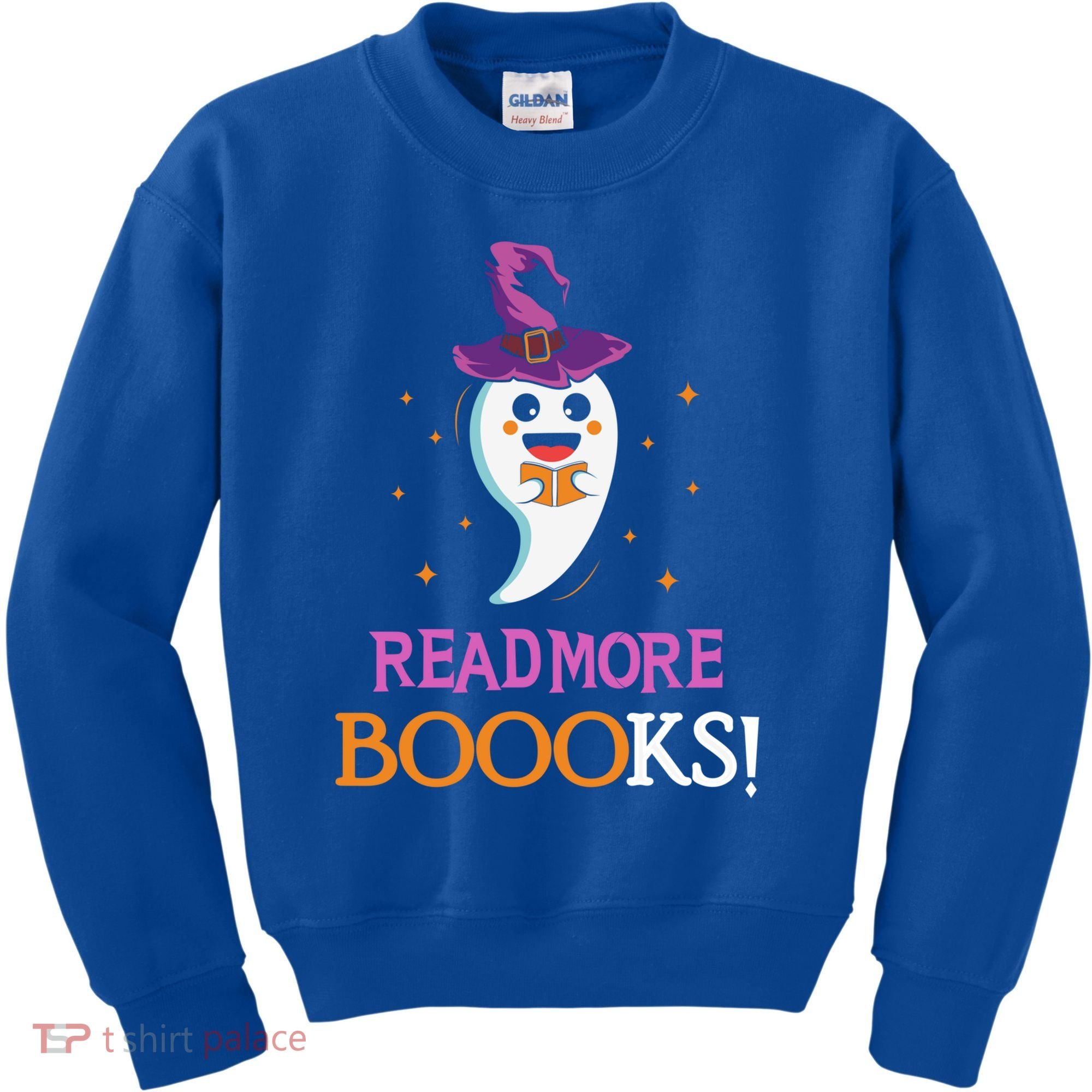Read More Books Boo Halloween Costume Reading Lover Ghost Gift Kids Sweatshirt