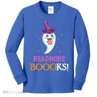 Read More Books Boo Halloween Costume Reading Lover Ghost Gift Kids Long Sleeve Shirt thumb 0