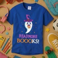 Read More Books Boo Halloween Costume Reading Lover Ghost Gift Kids T-Shirt thumb 3