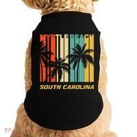 Retro Myrtle Beach South Carolina Palm Trees Vacation Doggie Tank thumb 0