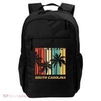 Retro Myrtle Beach South Carolina Palm Trees Vacation Backpack thumb 0