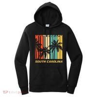 Retro Myrtle Beach South Carolina Palm Trees Vacation Women's Hoodie thumb 0
