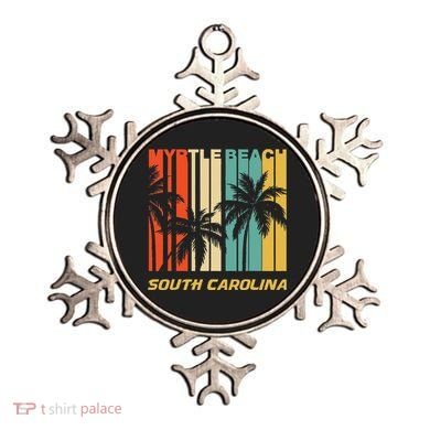 Retro Myrtle Beach South Carolina Palm Trees Vacation Ornament