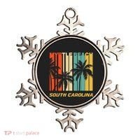 Retro Myrtle Beach South Carolina Palm Trees Vacation Ornament thumb 0