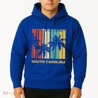 Retro Myrtle Beach South Carolina Palm Trees Vacation Hoodie thumb 2