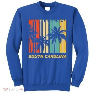 Retro Myrtle Beach South Carolina Palm Trees Vacation Sweatshirt
