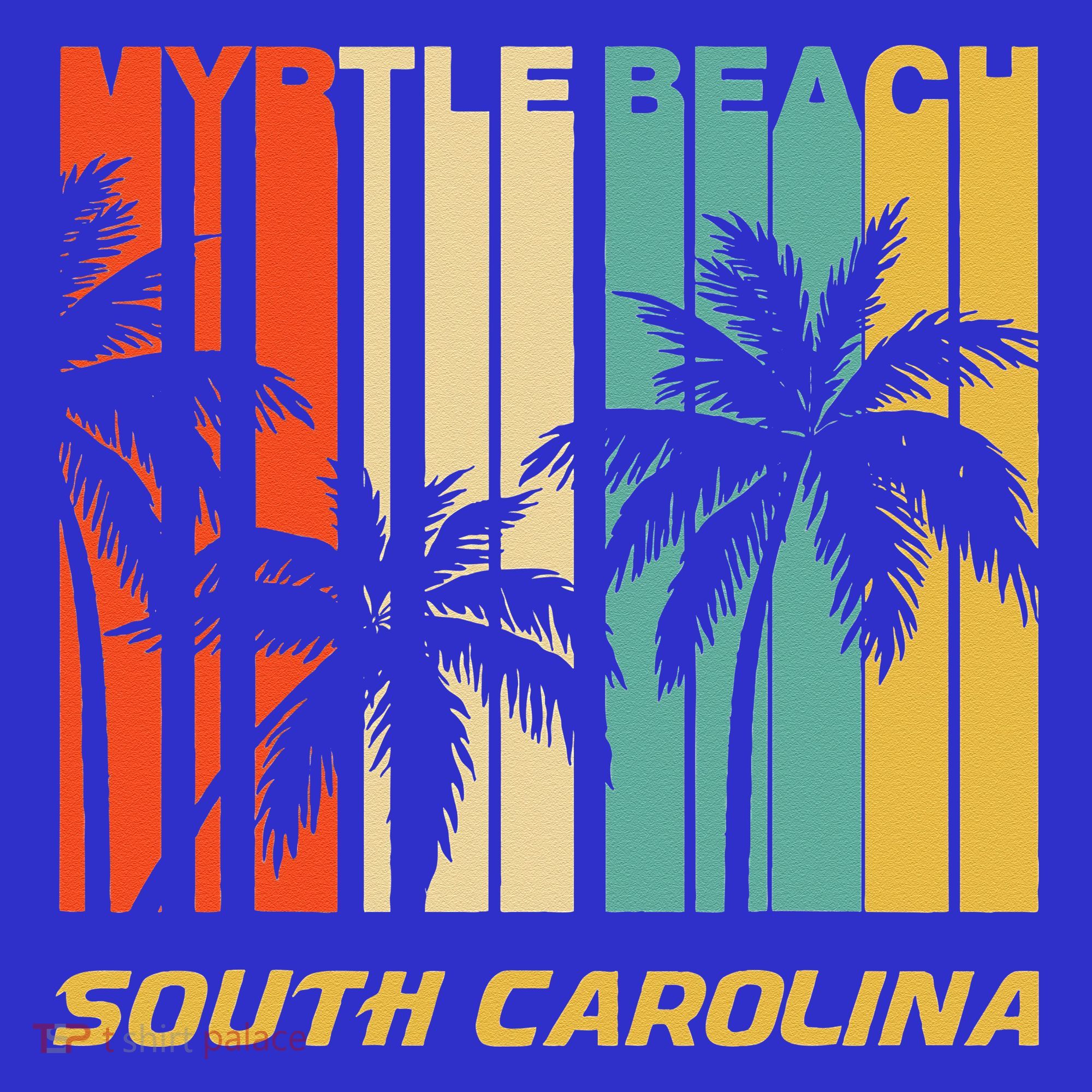 Retro Myrtle Beach South Carolina Palm Trees Vacation Sweatshirt
