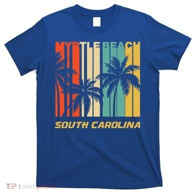 Retro Myrtle Beach South Carolina Palm Trees Vacation T-Shirt