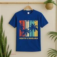 Retro Myrtle Beach South Carolina Palm Trees Vacation T-Shirt thumb 2