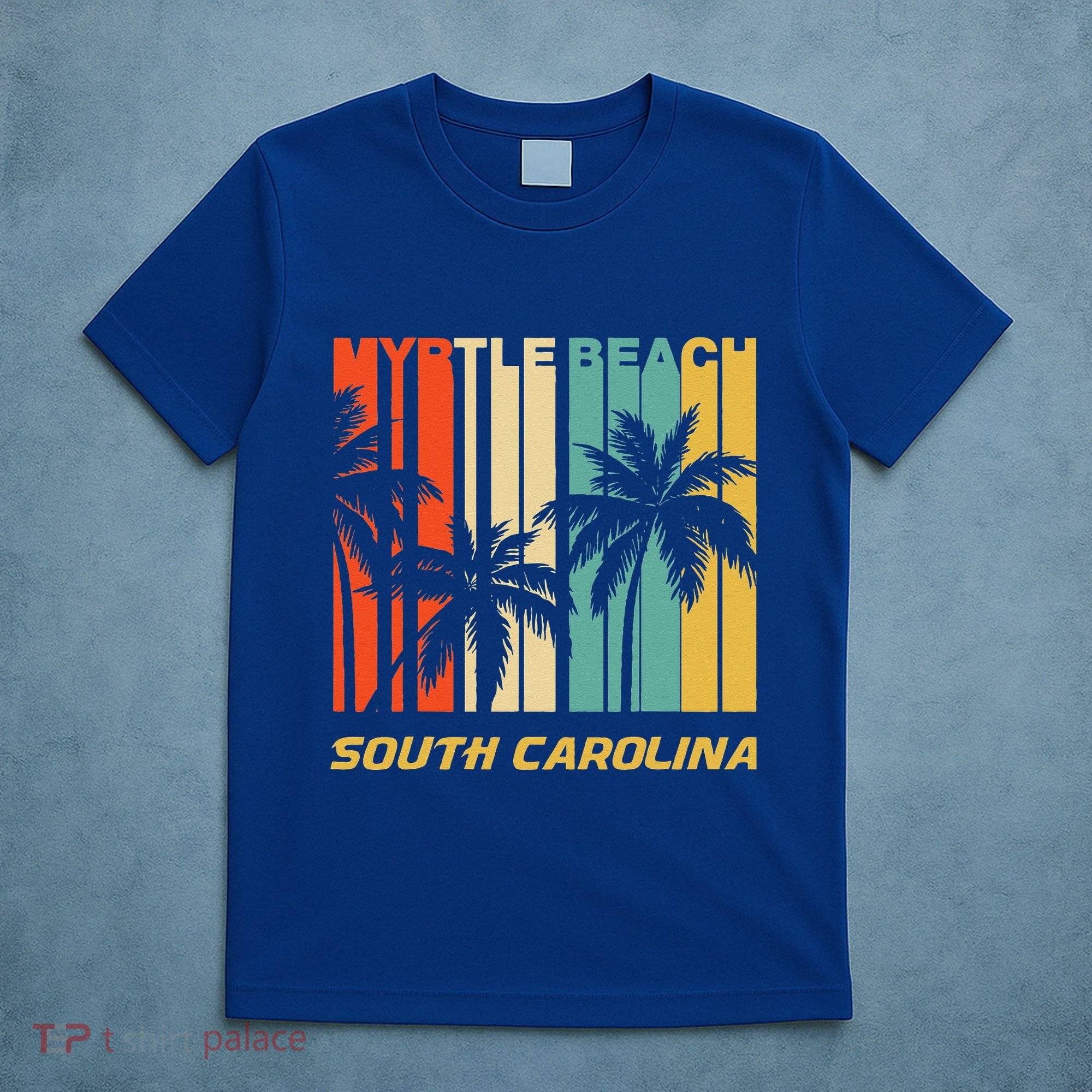 Retro Myrtle Beach South Carolina Palm Trees Vacation T-Shirt