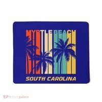 Retro Myrtle Beach South Carolina Palm Trees Vacation Mousepad thumb 0