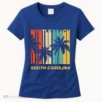 Retro Myrtle Beach South Carolina Palm Trees Vacation Women's T-Shirt thumb 0
