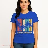 Retro Myrtle Beach South Carolina Palm Trees Vacation Women's T-Shirt thumb 4