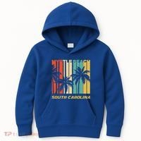 Retro Myrtle Beach South Carolina Palm Trees Vacation Kids Hoodie thumb 0