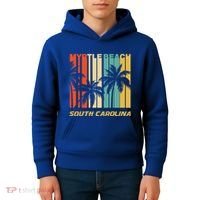 Retro Myrtle Beach South Carolina Palm Trees Vacation Kids Hoodie thumb 4