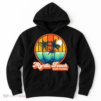 Retro Myrtle Beach South Carolina Summer 90s Beach Souvenirs Hoodie