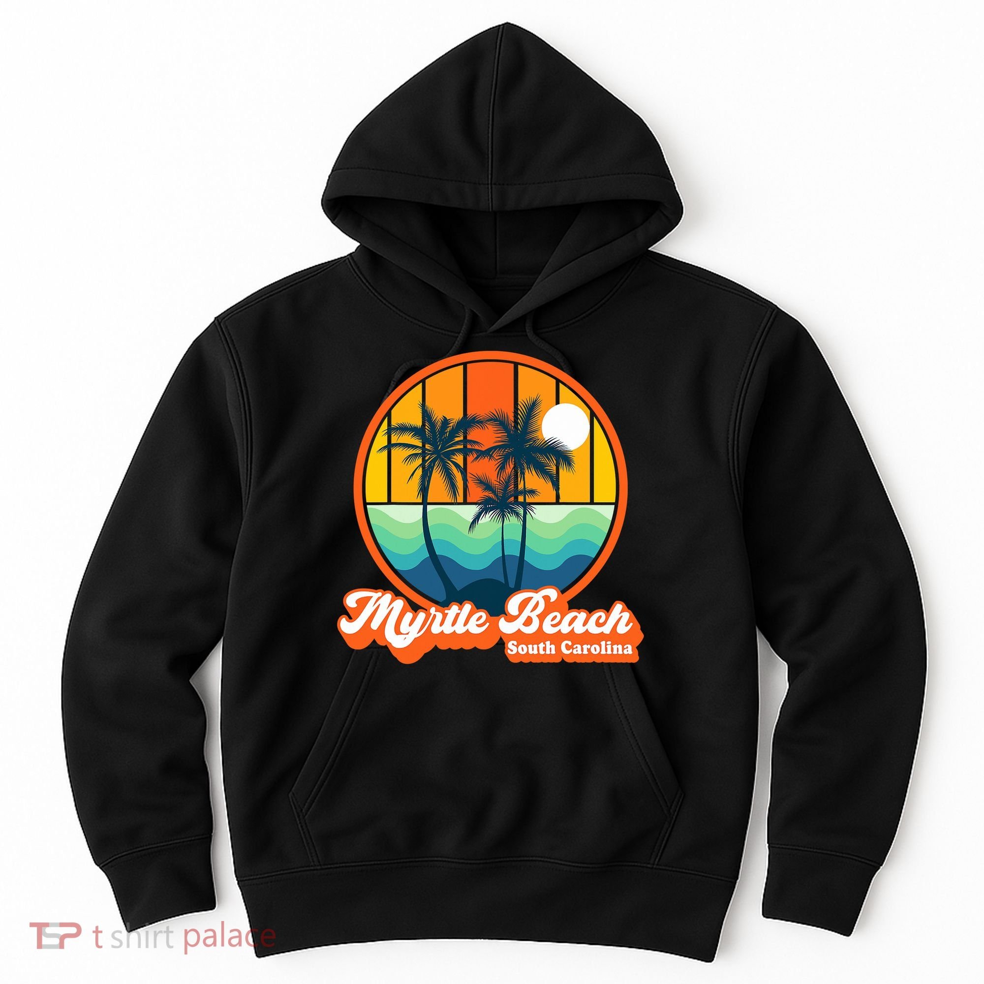 Retro Myrtle Beach South Carolina Summer 90s Beach Souvenirs Hoodie