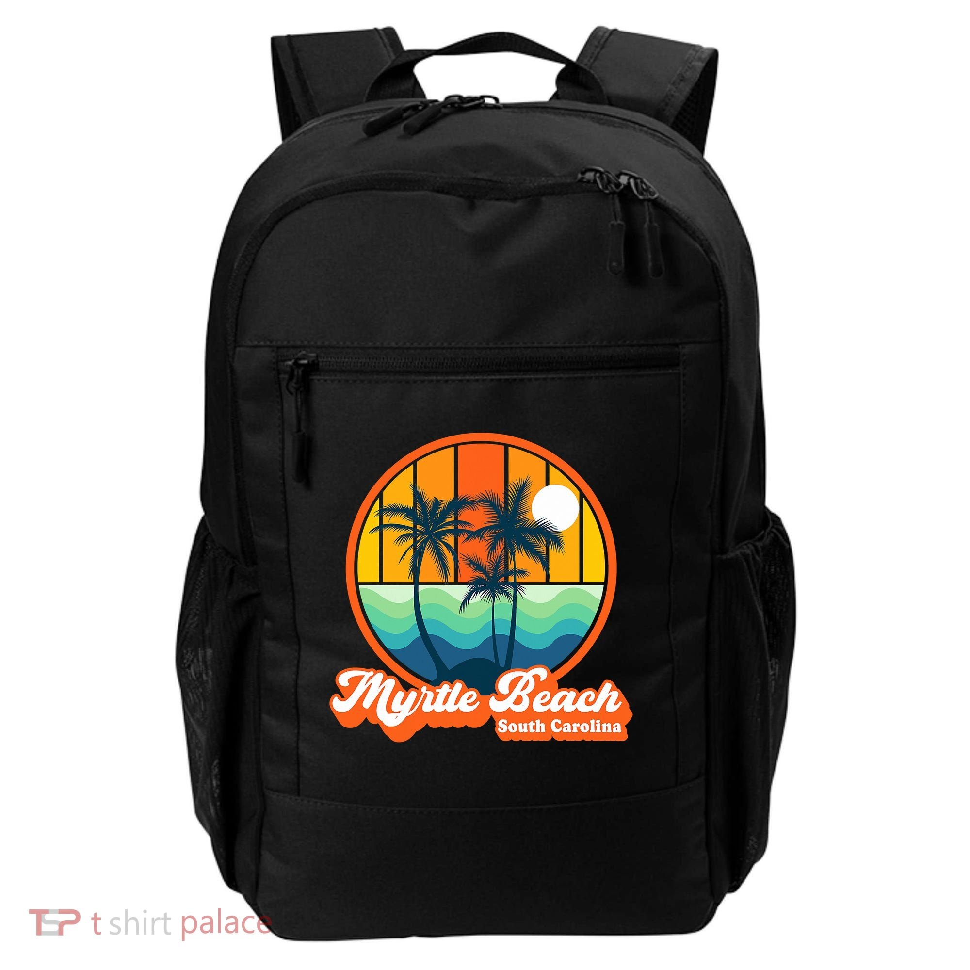 Retro Myrtle Beach South Carolina Summer 90s Beach Souvenirs Backpack
