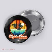 Retro Myrtle Beach South Carolina Summer 90s Beach Souvenirs Button thumb 0