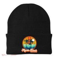 Retro Myrtle Beach South Carolina Summer 90s Beach Souvenirs Beanie thumb 0