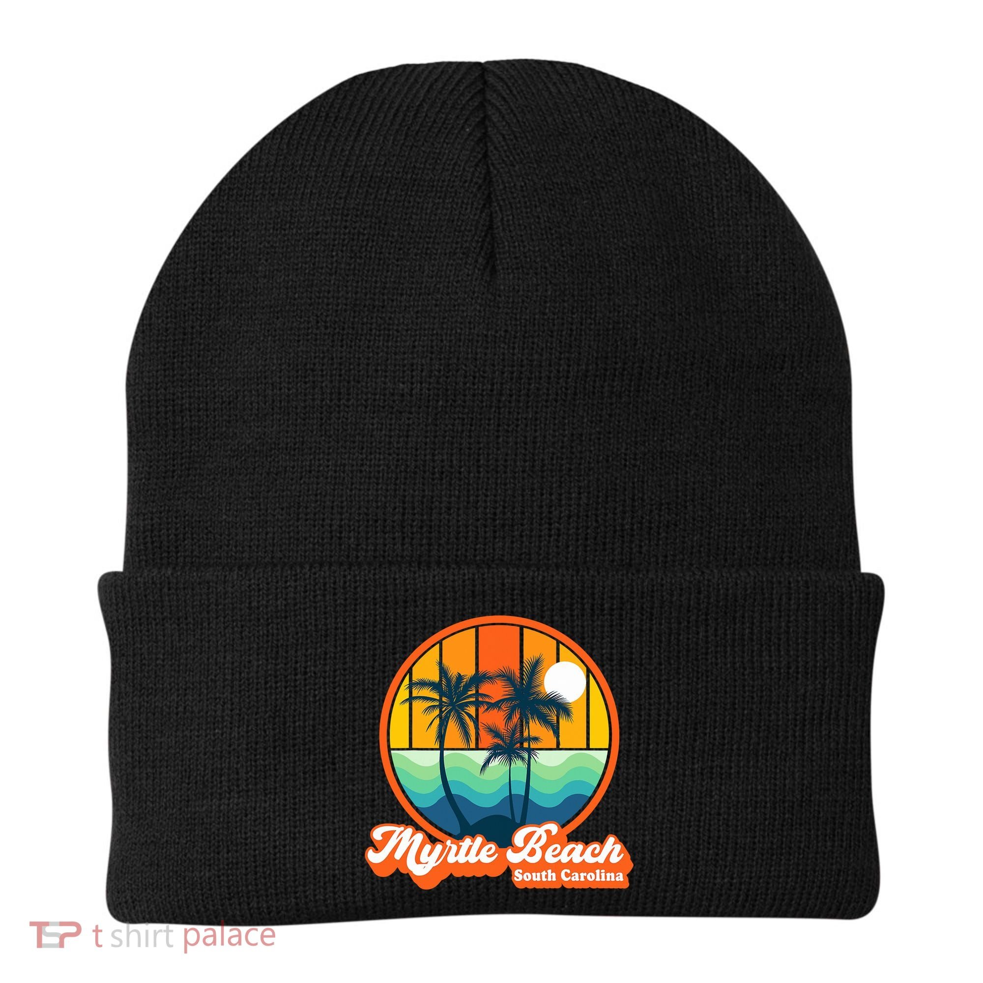 Retro Myrtle Beach South Carolina Summer 90s Beach Souvenirs Beanie